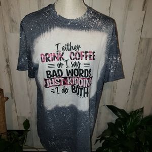 Large Gildan softstyle gray bleached shirt